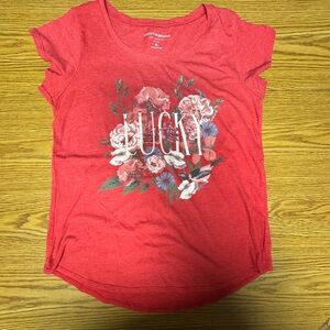 Lucky Brand Red Graphic Tee